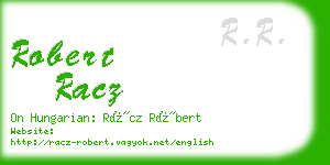 robert racz business card